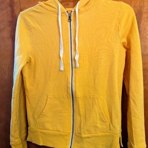 Yellow zip up sweatshirt